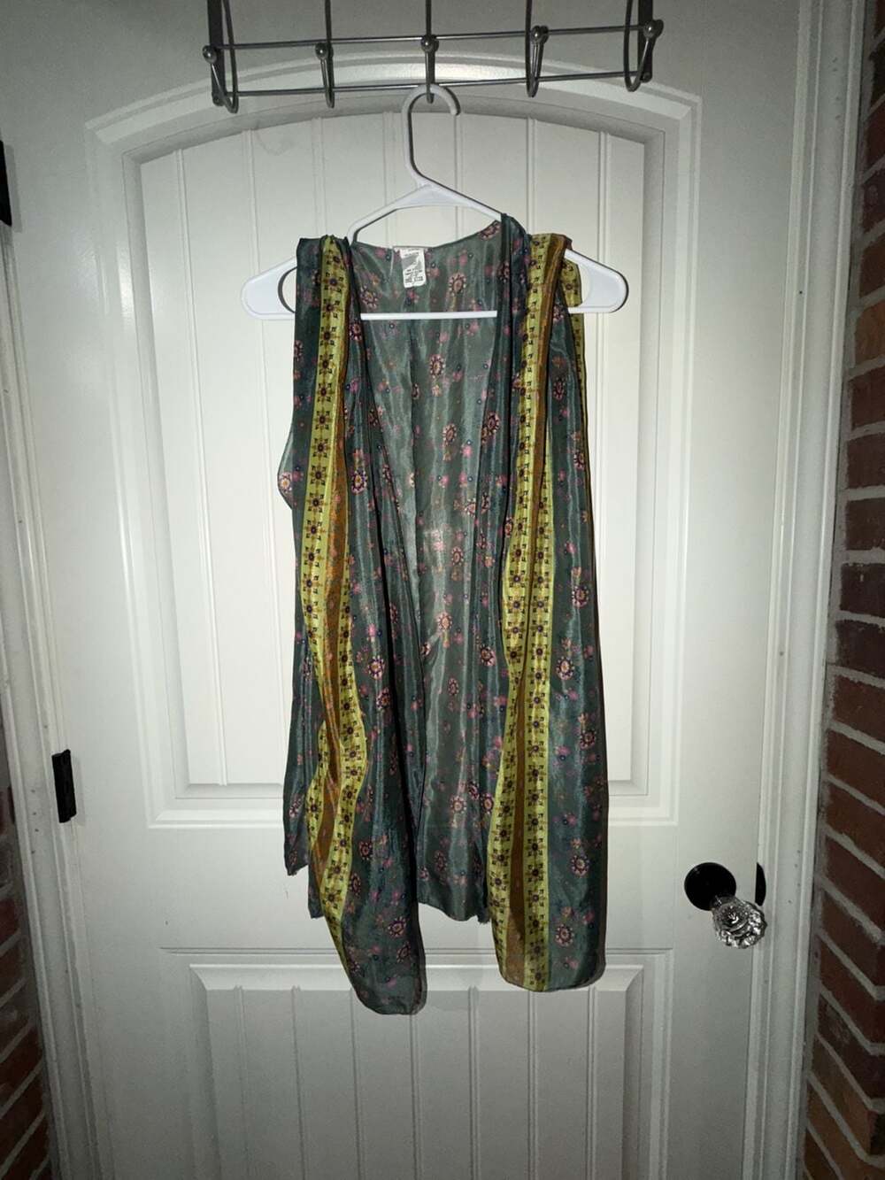 Natural Life Floral Boho Sleeveless Duster One Size